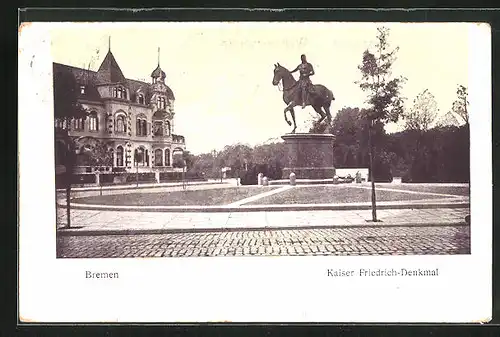 AK Bremen, Kaiser Friedrich-Denkmal