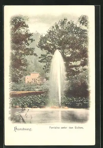 AK Harzburg, Fontaine unter den Eichen