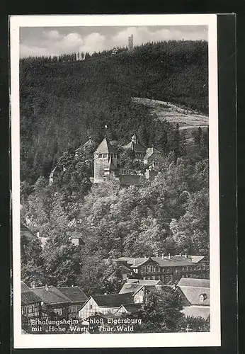 AK Elgersburg i. Thür. Wald, Schloss, Erholungsheim, Hohe Warte
