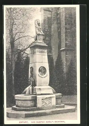 AK Erfurt, Gustav Adolf Denkmal