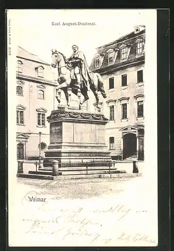 AK Weimar, Karl August Denkmal