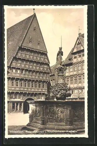 AK Hildesheim, Rolandbrunnen und Knochenhauer-Amtshaus