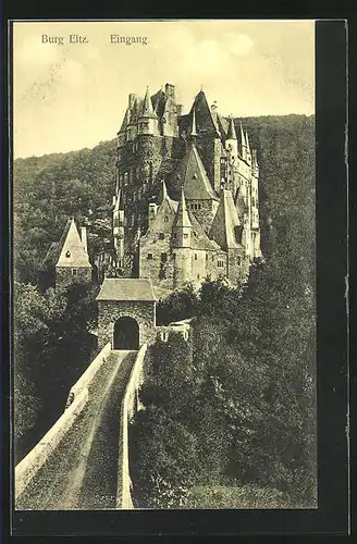 AK Wierschem, Blick auf die Burg Eltz von der Eingangsseite