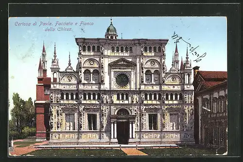 AK Certosa di Pavia, Facciata e Fianco della Chiesa