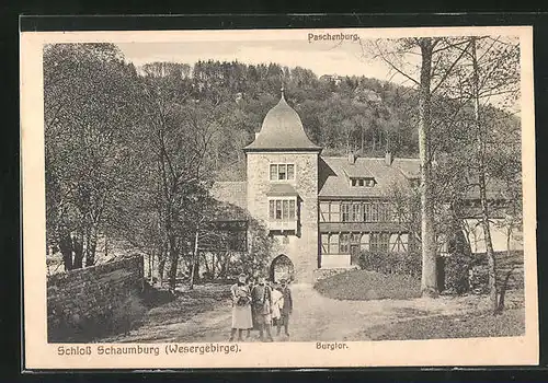 AK Rinteln, Schloss Schaumburg mit Burgtor