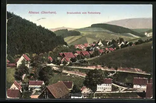 AK Altenau / Oberharz, Brockenblick vom Rothenberg