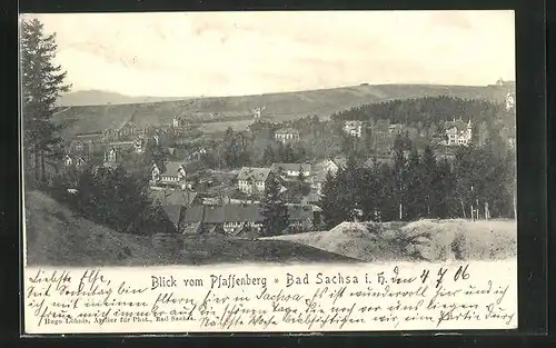 AK Bad Sachsa / Harz, Blick vom Pfaffenberg