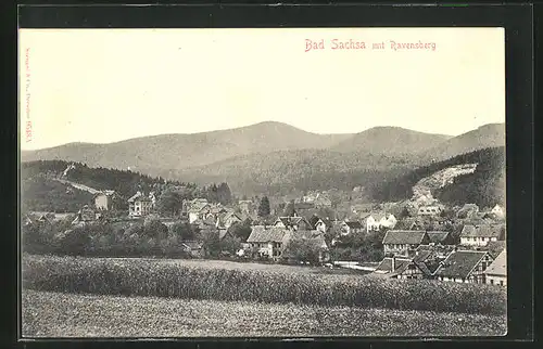 AK Bad Sachsa / Harz, Gesamtansicht mit Ravensberg