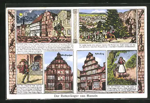 AK Hameln / Weser, Rattenfängerhaus, Rattenkrug