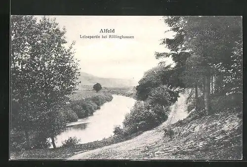 AK Alfeld-Röllinghausen, Landschaftsbild mit Leinepartie