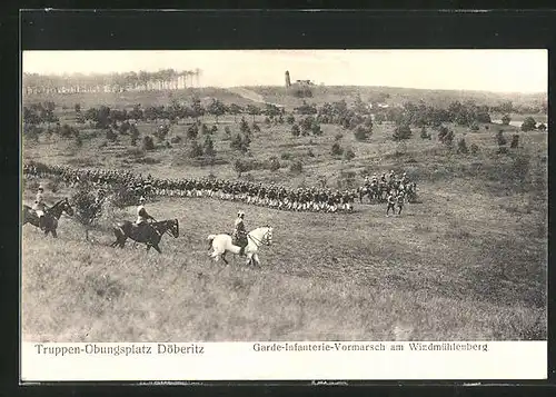 AK Döberitz, Garde-Infanterie-Vormarsch am Windmühlenberg