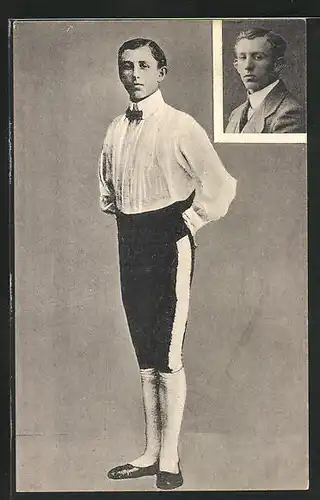 AK Variete- und Zirkusartist als junger Mann im Portrait