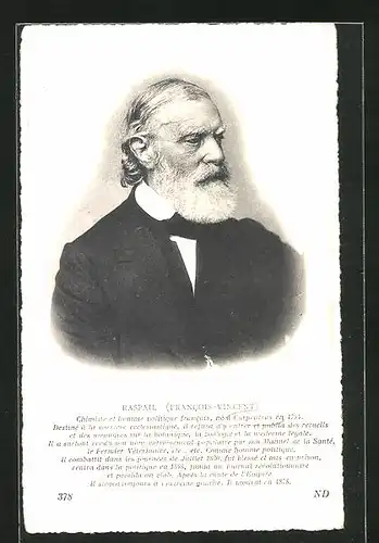 AK Portrait Francois-Vincent Raspail, chemiste et homme politique