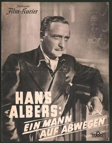 Filmprogramm IFK Nr. 3056, Ein Mann auf Abwegen, Hans Albers, Charlotte Thiele, Regie: Herbert Selpin