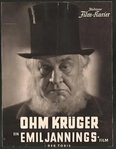 Filmprogramm IFK Nr. 3196, Ohm Krüger, Emil Jannings, Lucie Höflich, Werner Hinz, Regie: Hans Steinhoff