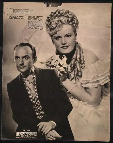 Filmprogramm IFK Nr. 3167, Operette, Maria Holst, Dora Komar, Regie: Willy Forst