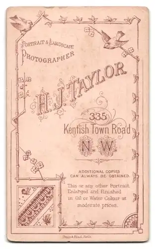 Fotografie H. J. Taylor, London, 335, Kentish Town Road, Portrait junge Dame in modischer Kleidung