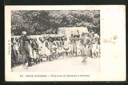 AK Koroko / Côte d`Ivoire, Tam-Tam de Dioulas, Afrikanische Tänzer
