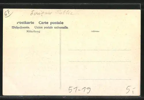 AK Strassburg, Elsässer in elsass-lothringischer Tracht auf der Plattform des Münsters