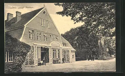 AK Panker, Gasthaus De ole Liese im Sonnenlicht