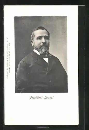 AK President Loubet von Frankreich im Anzug
