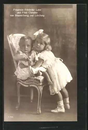 AK Prinzessin Friederike und Prinz Christian von Braunschweig und Lüneburg