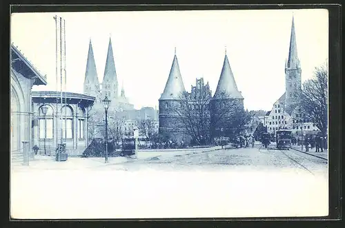 AK Lübeck, Ansicht vom Holstentor