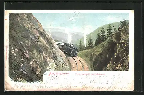 AK Brocken, fahrende Brockenbahn