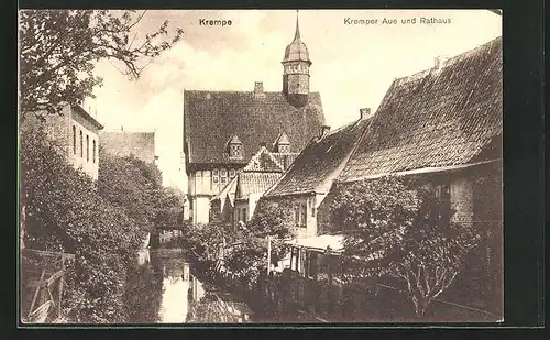AK Krempe, Kremper Aue und Rathaus
