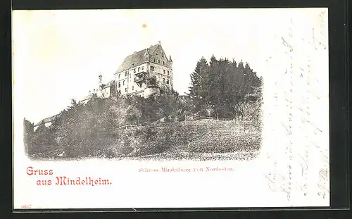 AK Mindelheim, Schloss Mindelburg von Nordosten