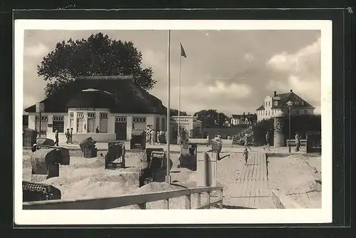 AK Dahme, Blick vom Strand auf die Lesehalle