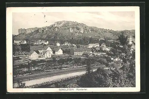 AK Gerolstein, Blick auf Munterlei mit Felsmassiv