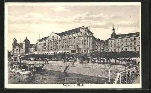 AK Koblenz, Grand-Hotel Bellevue - Coblenzer Hof