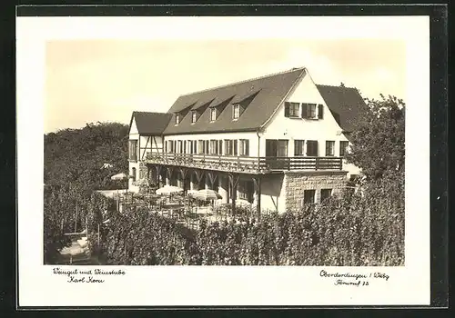 AK Oberderdingen /Wttg., Gasthaus & Weingut Karl Korn