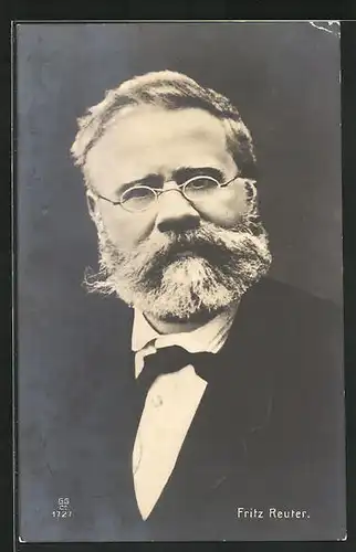 AK Schriftsteller Fritz Reuter mit Brille