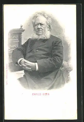 AK Foto des Schrifstellers Enrico Ibsen