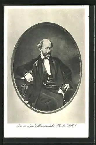 AK Portrait des Dramatikers Friedrich Hebbel