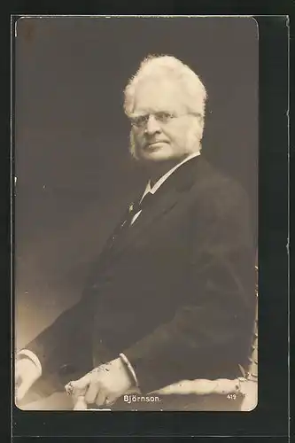 AK Bild des Dichters Björnson
