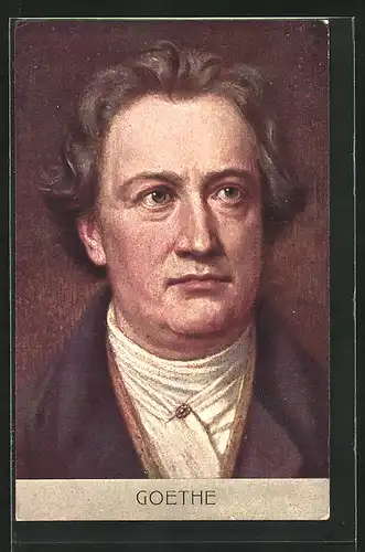 Künstler-AK Portrait des Dichters Goethe