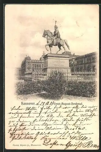 AK Hannover, Ernst-August-Denkmal