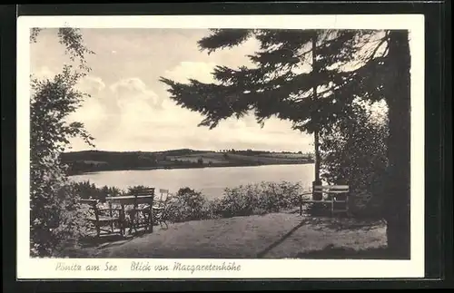 AK Pönitz am See, Blick von Margaretenhöhe