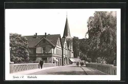AK Bünde i. W., Elsebrücke, Kirche