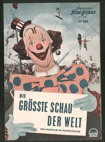 Filmprogramm IFB Nr. 1758, Die grösste Schau der Welt, Betty Hutton, Cornel Wilde, Regie: Cecil B. DeMille