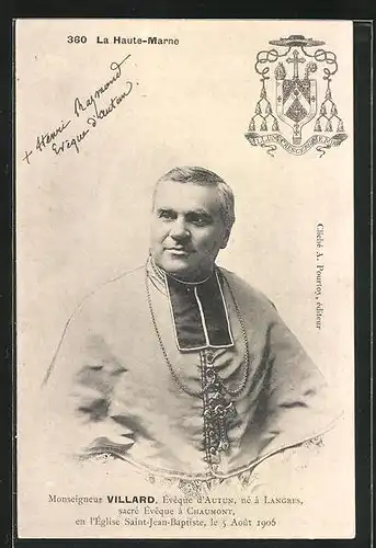 AK La Haute-Marne, Monseigneur Villard, Évêque à Chaumont, en l`Église Saint-Jean-Baptiste 1906
