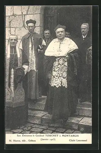 AK Montargis, Son Éminence le Cardinal Touchet 1923