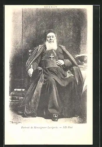 AK Bonnat, Portrait de Monseigneur Lavigerie