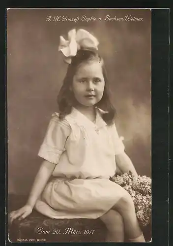 AK I. H. Prinzessin Sophie von Sachsen-Weimar-Eisenach 1917