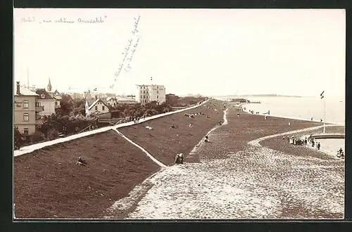 Foto-AK Cuxhaven, Deichpromenade