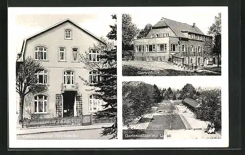 AK Reinfeld /Holstein, Genesungsheim, Gartenhaus und Gartenanlage mit Liegehalle