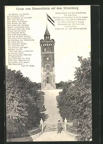 AK Quern, Bismarckturm auf dem Scheersberg